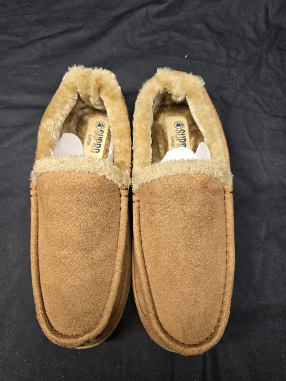 NEW Deer Stags Spun Slipperooz Chestnut Moccasin Slippers Size 9 Unisex w/ Box